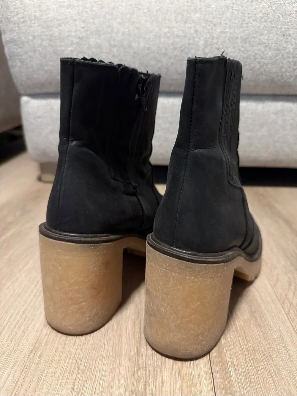 Free People James Chelsea Boots Women's Chunky Sole Black